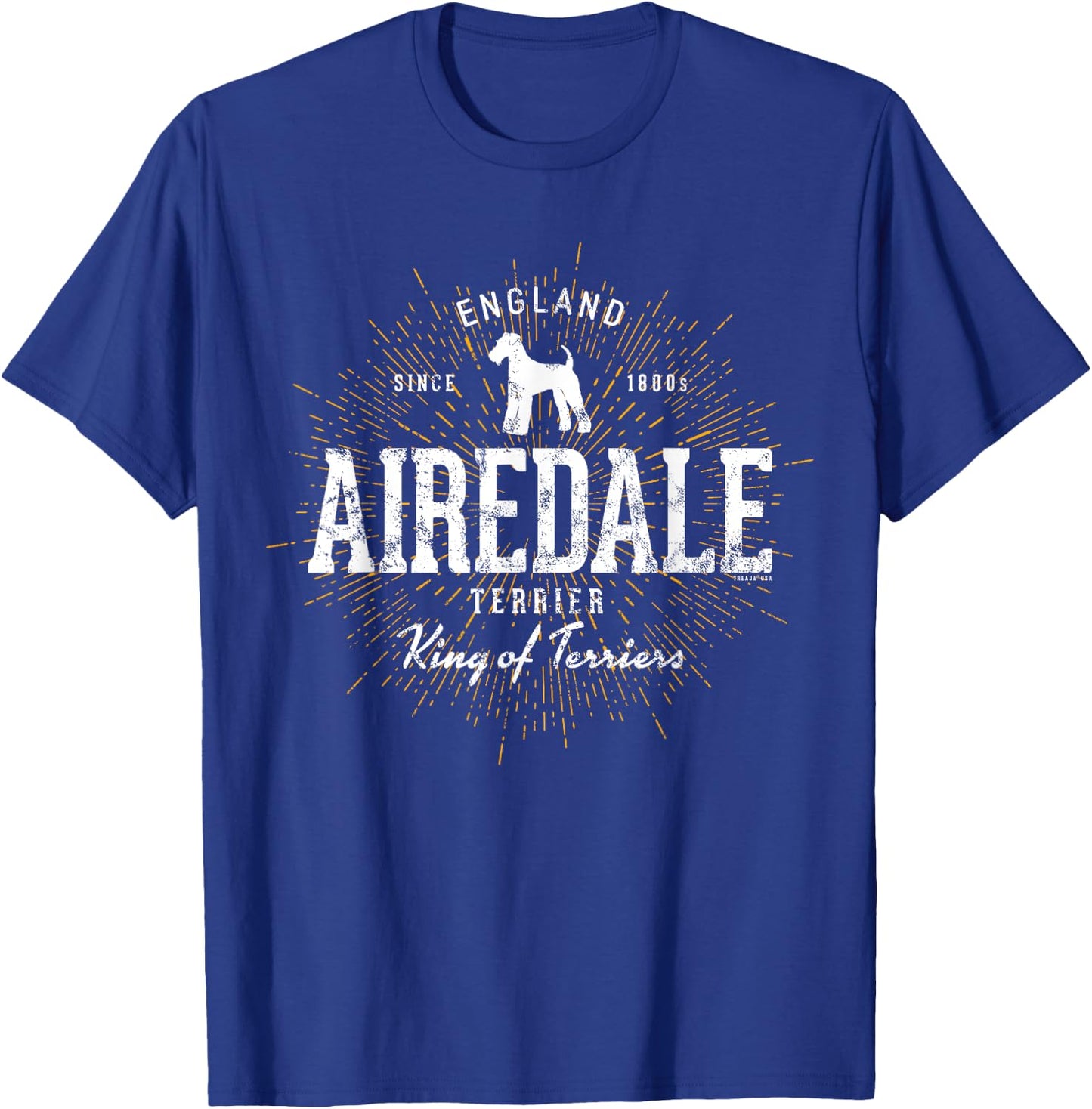 Vintage Airedale Terrier for Dog Lovers Airedale T-Shirt - T-Shirt | Royal
