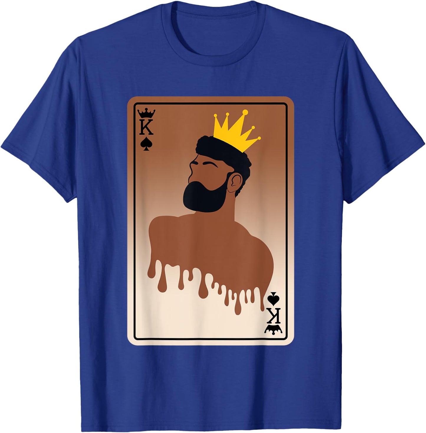 Spades King Card Afro American Black History Month Melanin T-Shirt - T-Shirt | Royal