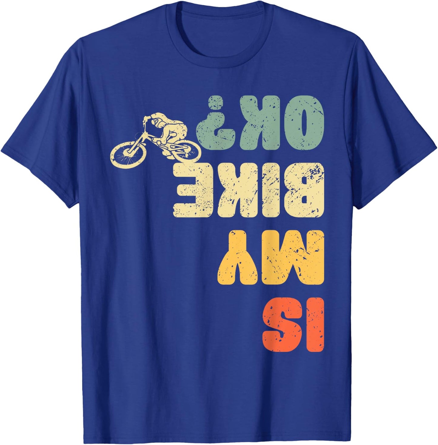 Retro Is My Bike Ok Youth Kids Vintage Cycling T-Shirt - T-Shirt | Royal