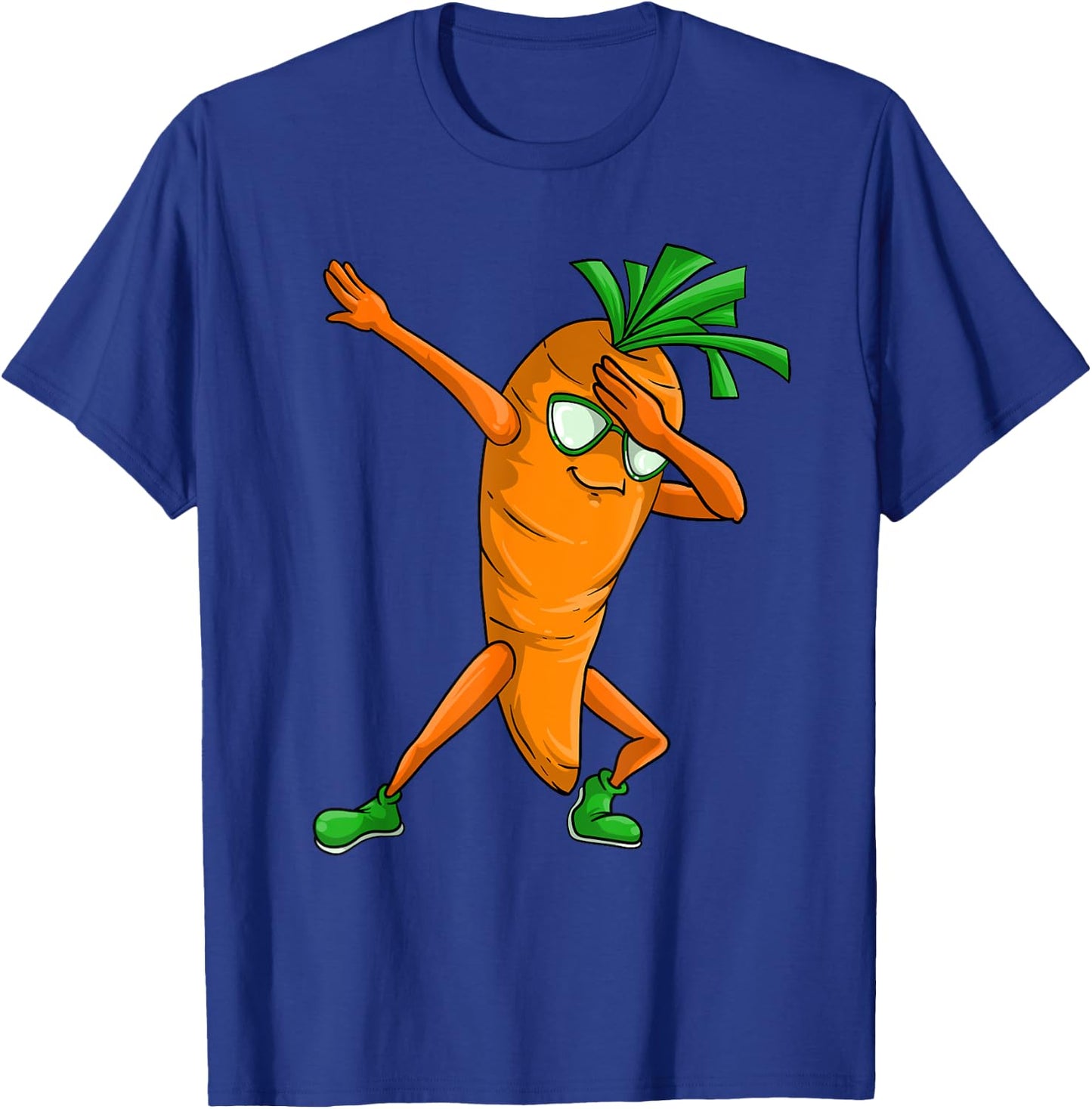 Funny Dabbing Carrot Gift | Cute Vegetable Lover Men Women T-Shirt - T-Shirt | Royal