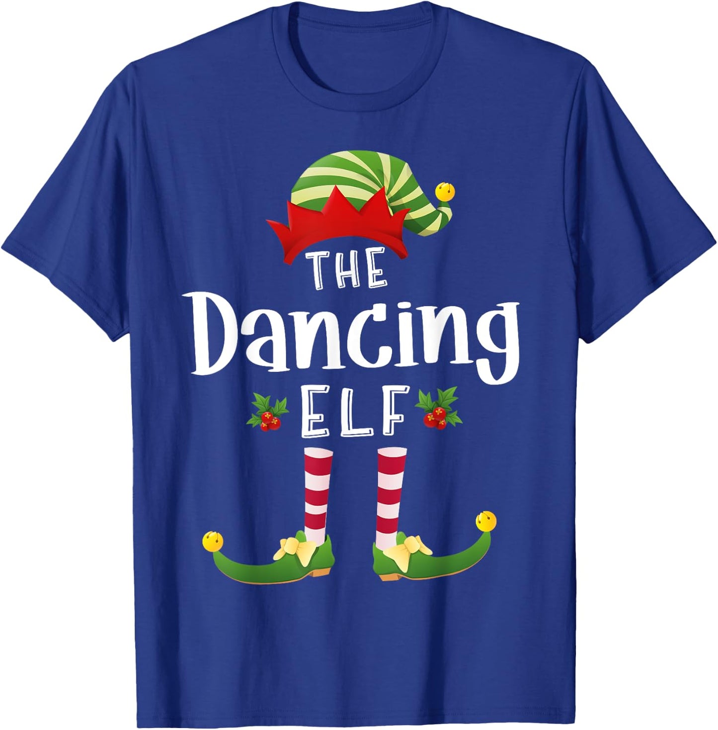 Dancing Christmas Elf Matching Pajama X-Mas Party T-Shirt - T-Shirt | Royal