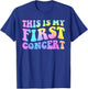 This Is My First Concert Groovy Tie Dye Kids Music Event T-Shirt - T-Shirt | Royal