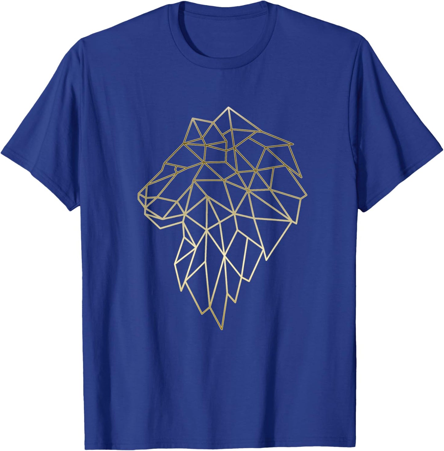 Lion Geometric abstract Gold Lion polygonal T-Shirt - T-Shirt | Royal