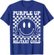 Purple Up for Military Kids Groovy Military Child Month T-Shirt - T-Shirt | Royal