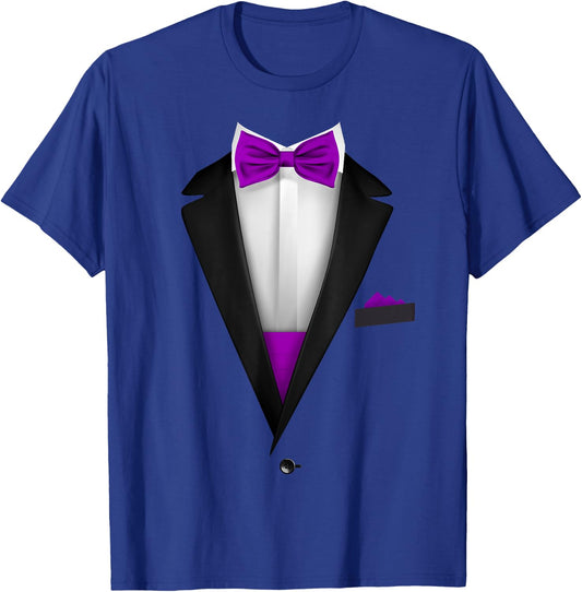 Tuxedo with Bowtie For Funny Wedding And Special Occasions T-Shirt - T-Shirt | Royal