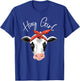 Hay Girl Farmer Funny Cattle Cow Farm Lovers Gift Women Kids T-Shirt - T-Shirt | Royal