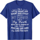I'm A Little Smartass Short And Stout Funny Quote T-Shirt - T-Shirt | Royal
