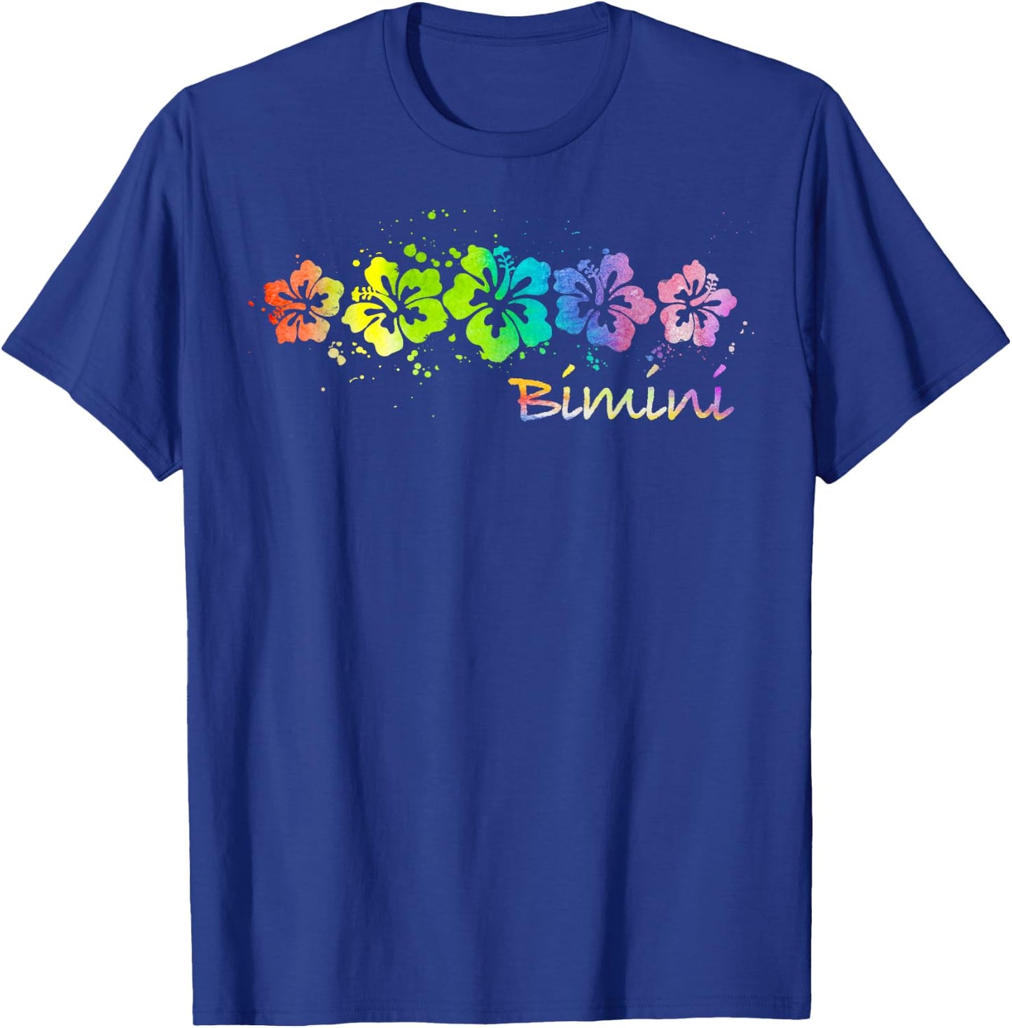 Bimini, Bahamas Watercolor Beach & Surf T-Shirt - T-Shirt | Royal