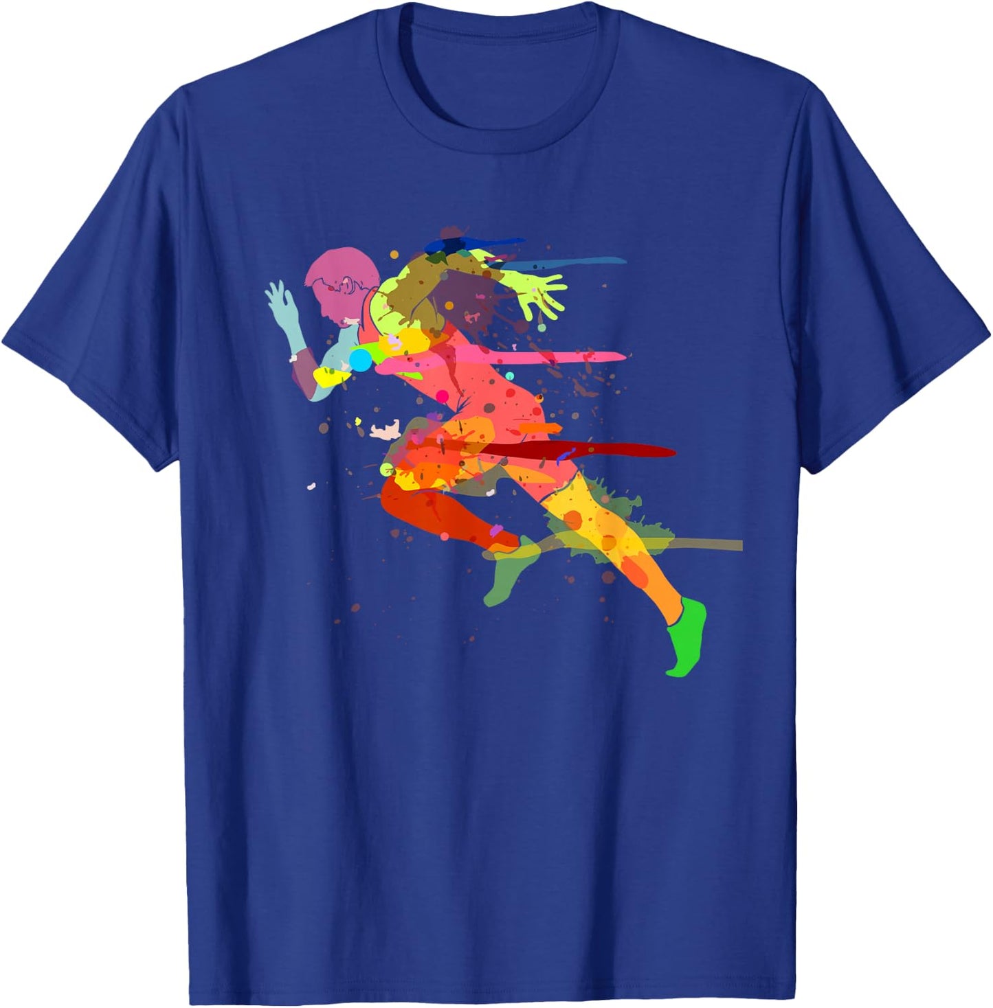 Sprinter Track and Field Runner Running Marathon Gift T-Shirt - T-Shirt | Royal