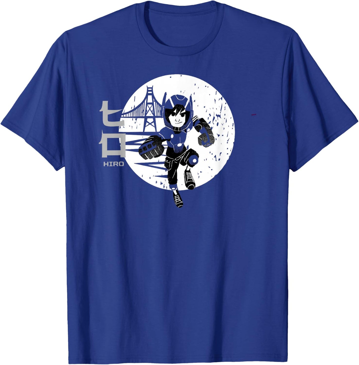 Disney Big Hero 6 Hiro Hamada Kanji San Fransokyo Vintage T-Shirt - T-Shirt | Royal