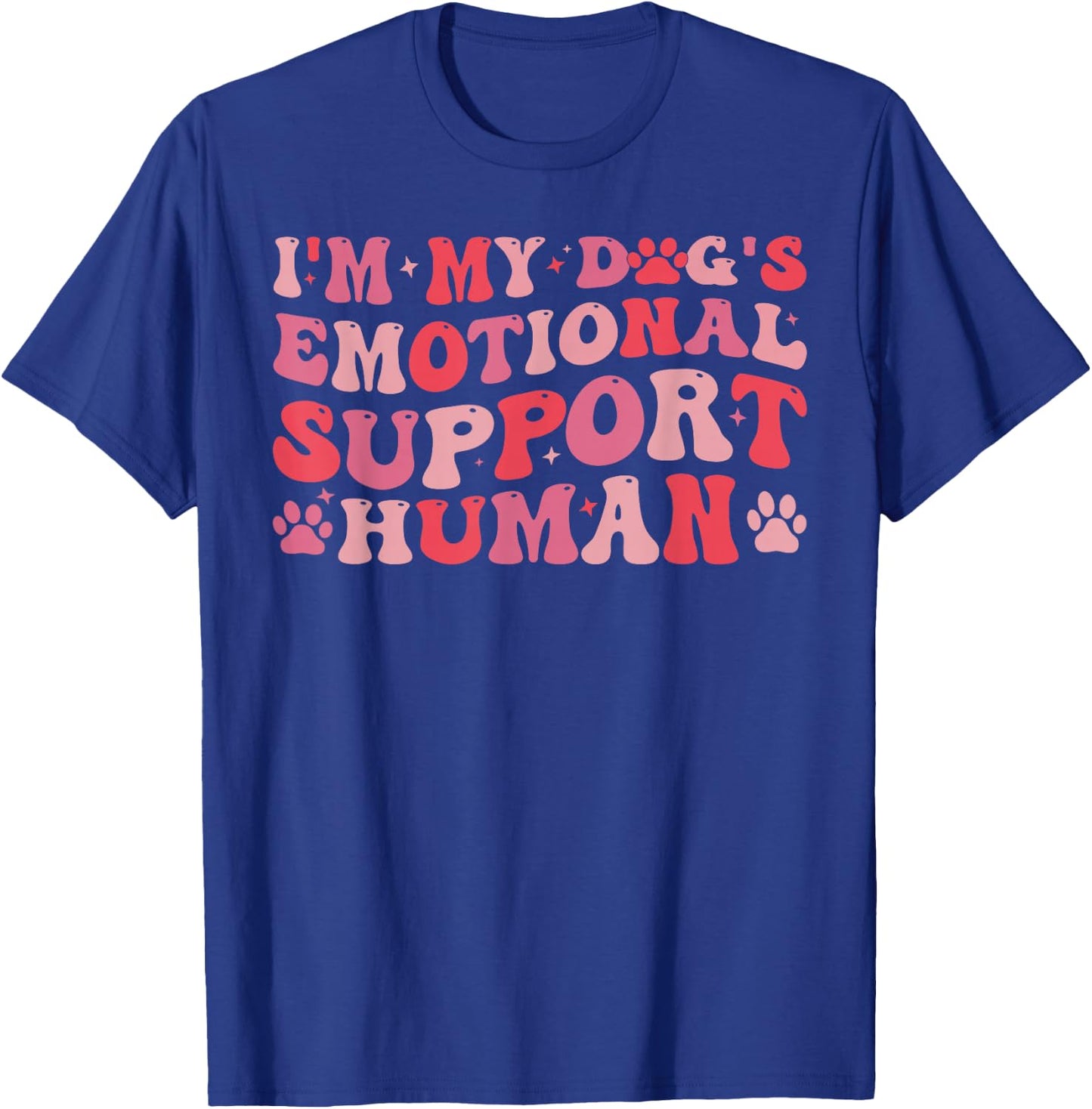 I'm My Dog's Emotional Support-Human Retro Dog T-Shirt - T-Shirt | Royal