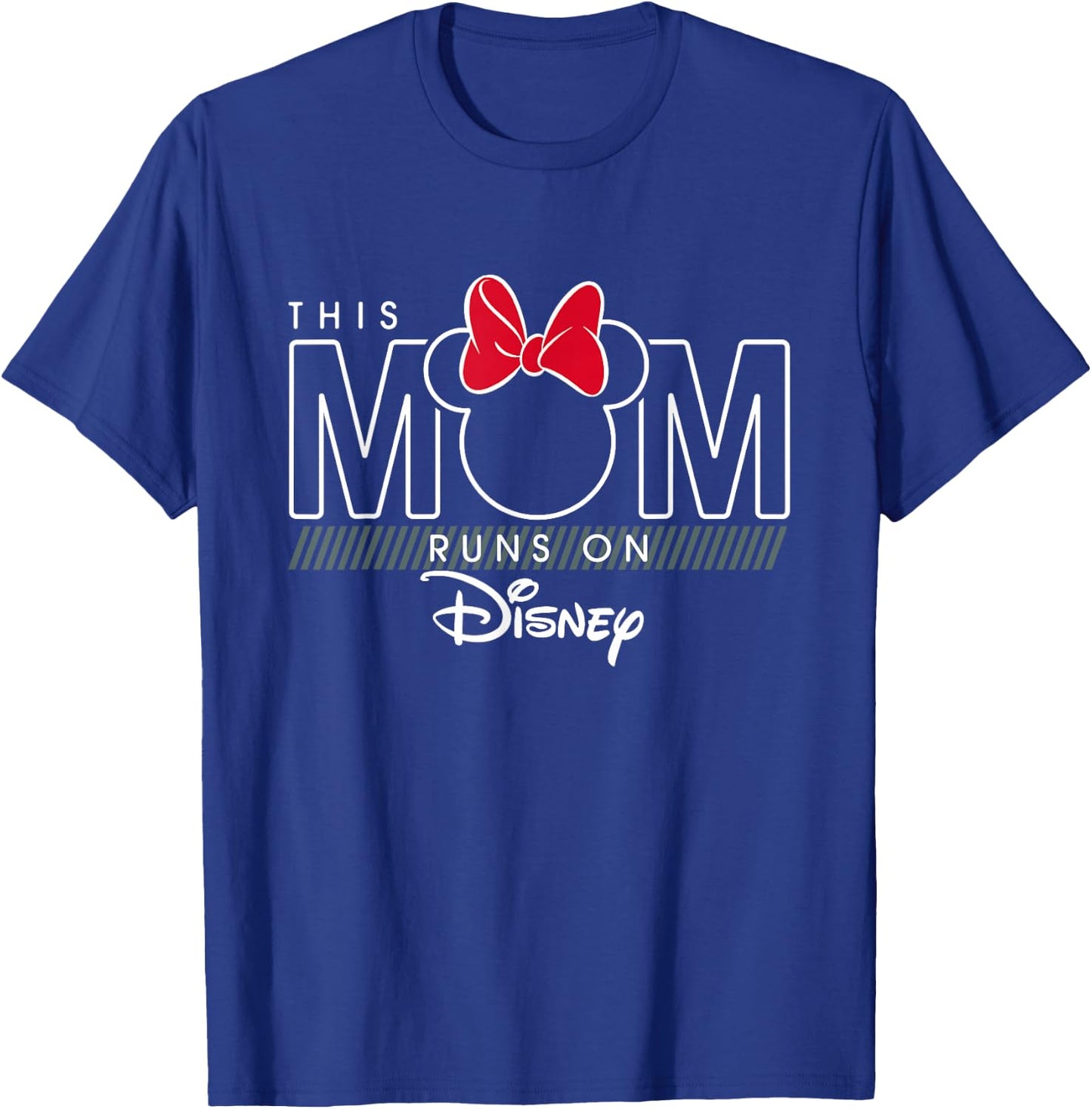 Disney Minnie Mouse This Mom Runs on Disney T-Shirt - T-Shirt | Royal
