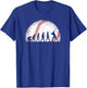 Baseball Evolution Vintage Baseball Player Men Boys T-Shirt - T-Shirt | Royal