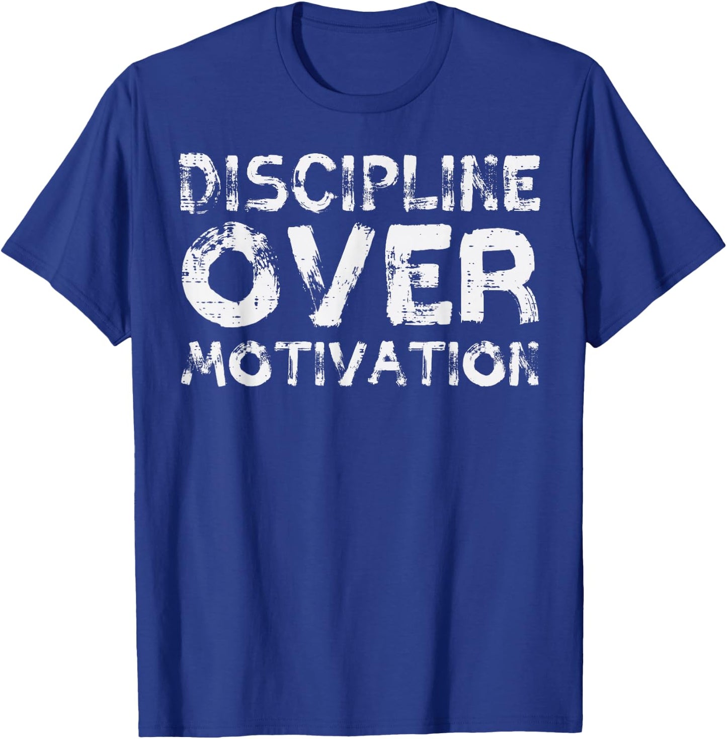 Gym Discipline Over Motivation Workout Fitness Men Women T-Shirt - T-Shirt | Royal