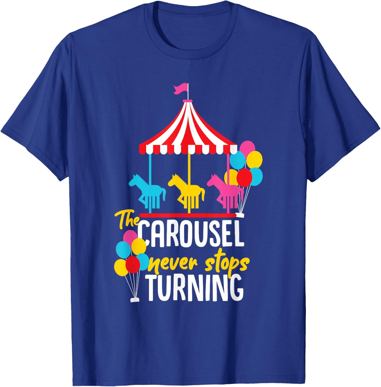 Carousel Horse Merry-Go-Round Design for Girls and Women T-Shirt - T-Shirt | Royal