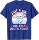 Just A Girl Who Loves Arctic Foxes Kid Cute Arctic Fox Lover T-Shirt - T-Shirt | Royal