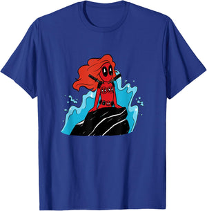 Marvel Deadpool & Wolverine Ariel The Little Mermaid Funny T-Shirt - T-Shirt | Royal