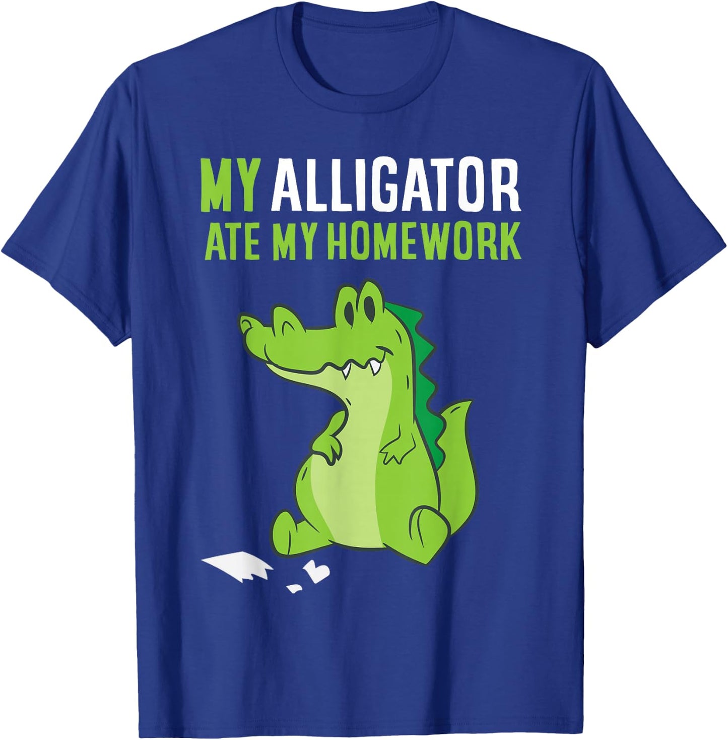 My Crocodile Ate My Homework Alligatror T-Shirt - T-Shirt | Royal