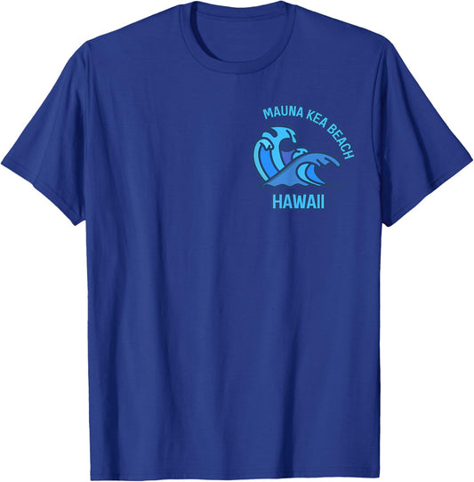 Graphic Mauna Kea Beach Hawaii Pocket Wave Souvenir T-Shirt - T-Shirt | Royal