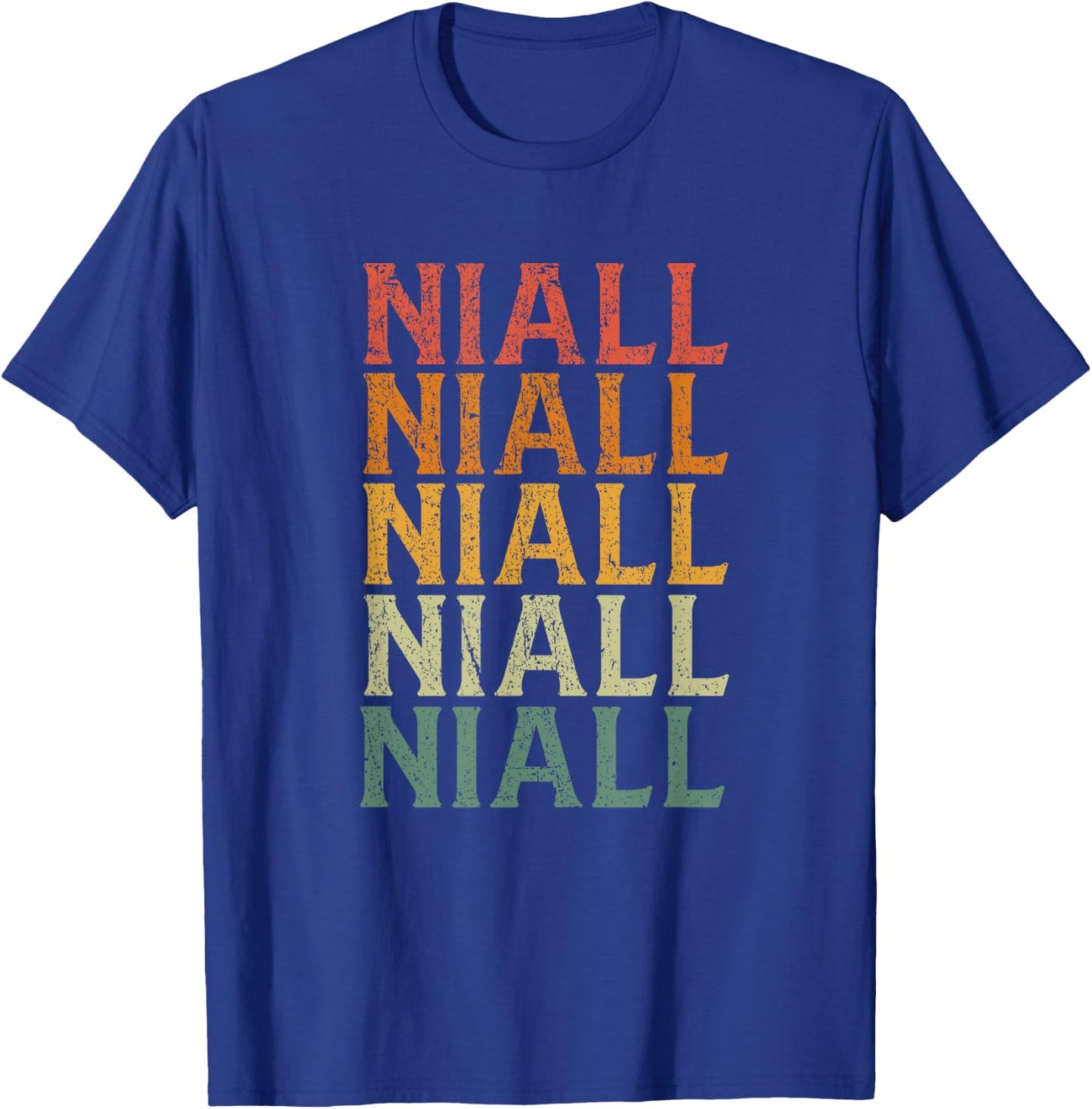 Retro Individual First Name Niall T-Shirt - T-Shirt | Royal