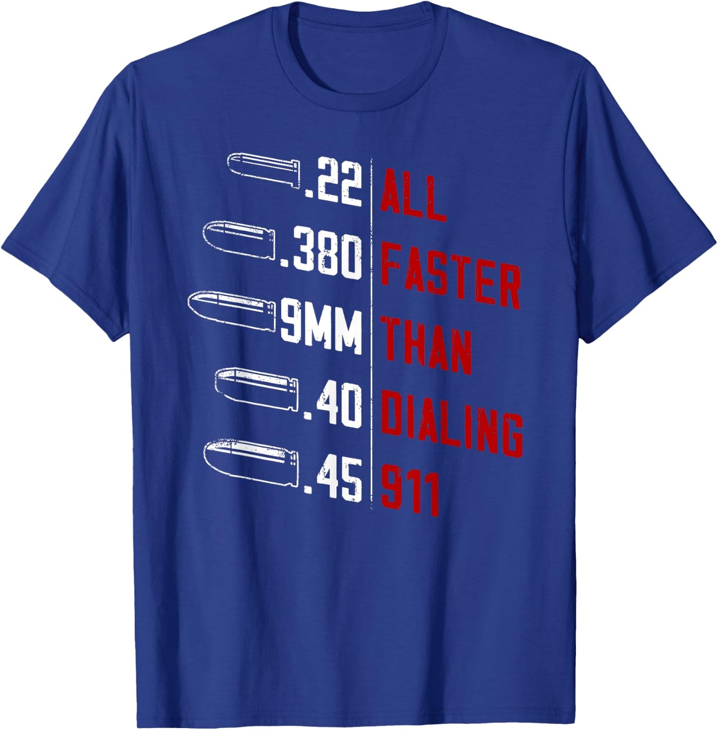 All Faster Than Dialing 911 American Flag Gun Lover Gifts Men T-Shirt - T-Shirt | Royal