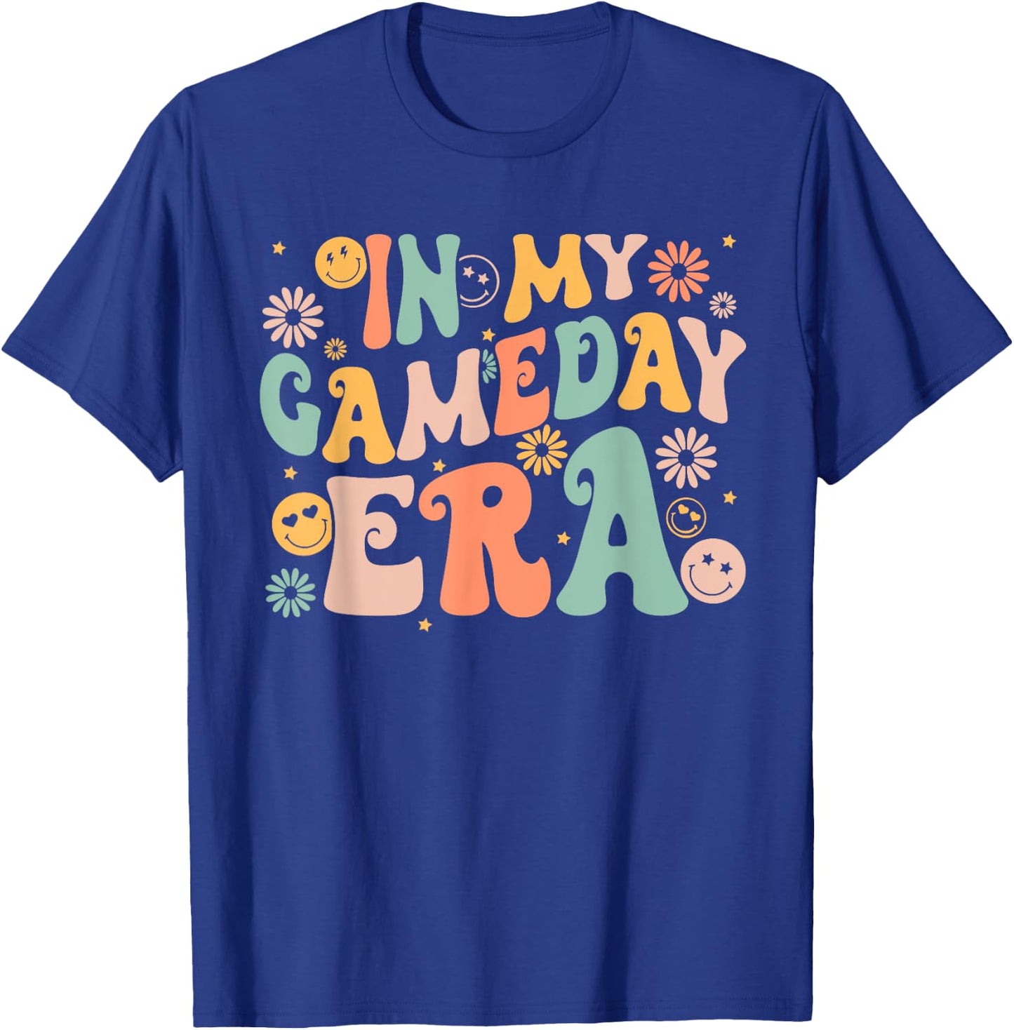 Groovy In My Game Day Era Game Day Vibes Girls Kids T-Shirt - T-Shirt | Royal