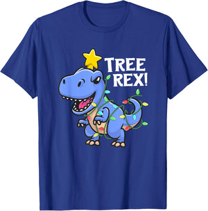 Tree Rex Shirt Christmas For Boys Men Dinosaur TRex T-Shirt - T-Shirt | Royal