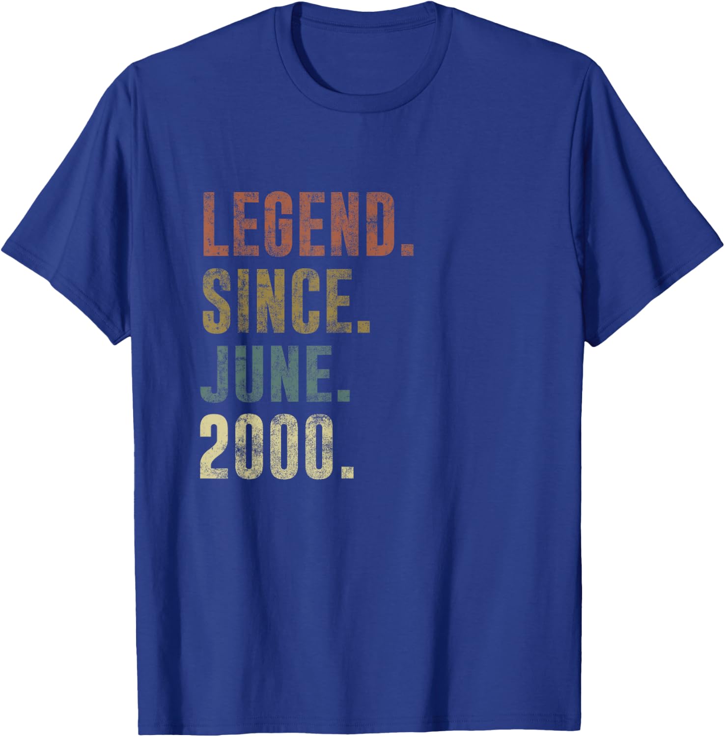 25th 2000 Birthday Vintage Legend Since June 2000 T-Shirt - T-Shirt | Royal