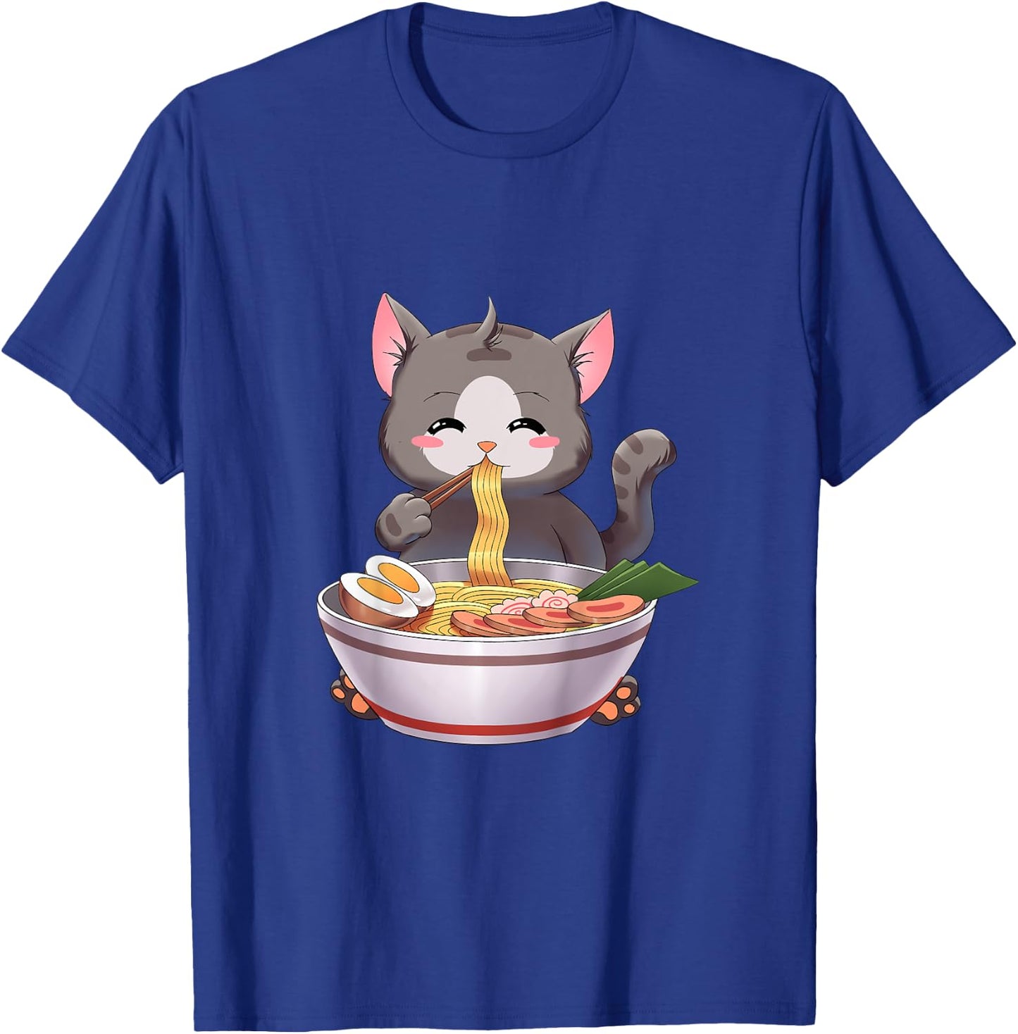 Kids Children Ramen Cat Japanese Gift Kawaii Anime for toddler T-Shirt - T-Shirt | Royal