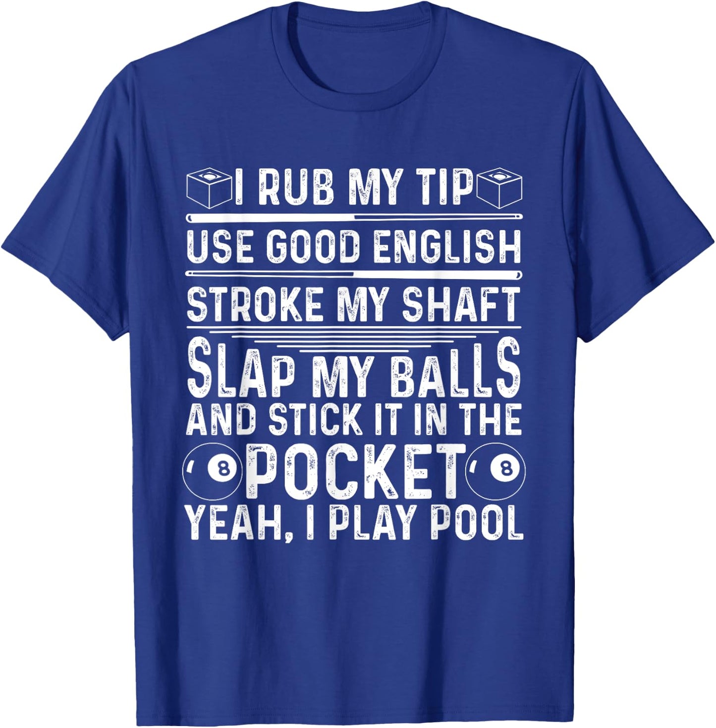 Funny Pool Player Billiard Gift Women Game Lovers T-Shirt - T-Shirt | Royal