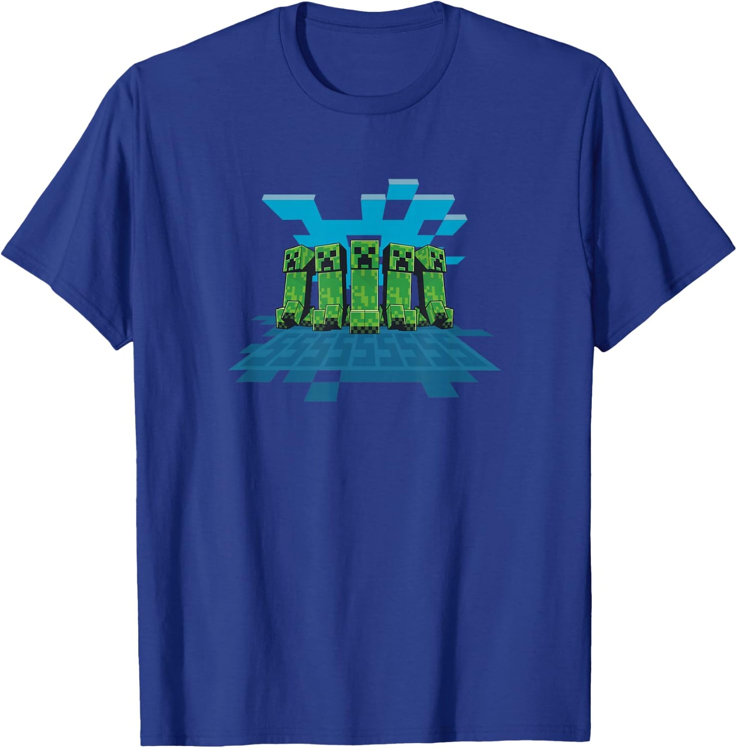 Minecraft Creeper Mob Line Up T-Shirt - T-Shirt | Royal