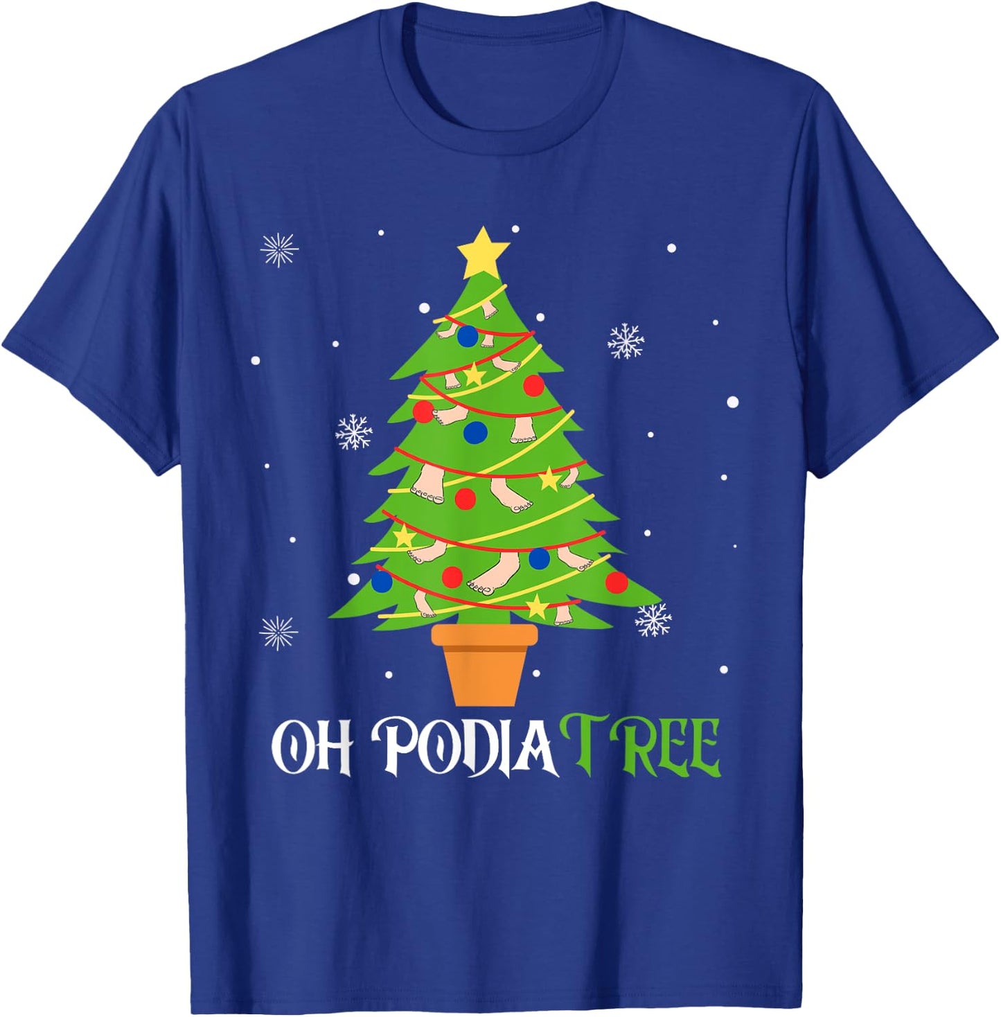 Podiatry Christmas Tree Podiatrist Foot Medical Assistant T-Shirt - T-Shirt | Royal