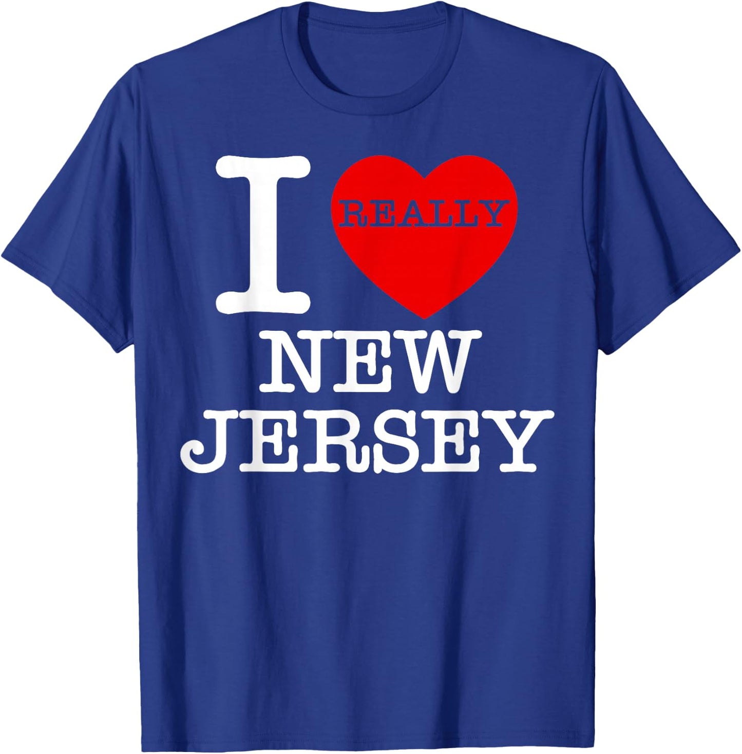 I Love NJ Heart Jersey Funny Family Travel Souvenir Gifts GF T-Shirt - T-Shirt | Royal