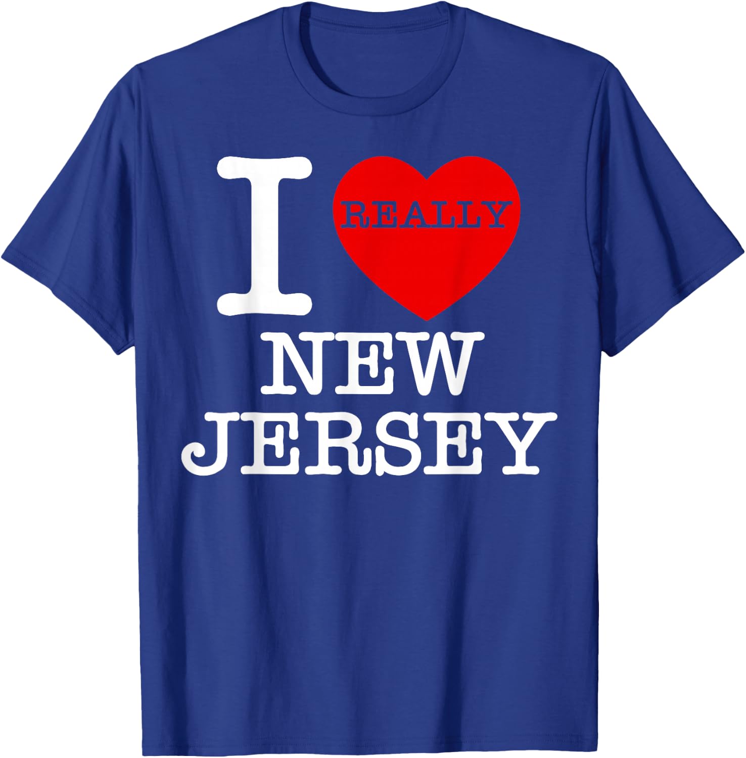 I Love NJ Heart Jersey Funny Family Travel Souvenir Gifts GF T-Shirt - T-Shirt | Royal
