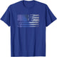 Guns Flag Distressed Gift Veterans Hunters Back Design T-Shirt - T-Shirt | Royal