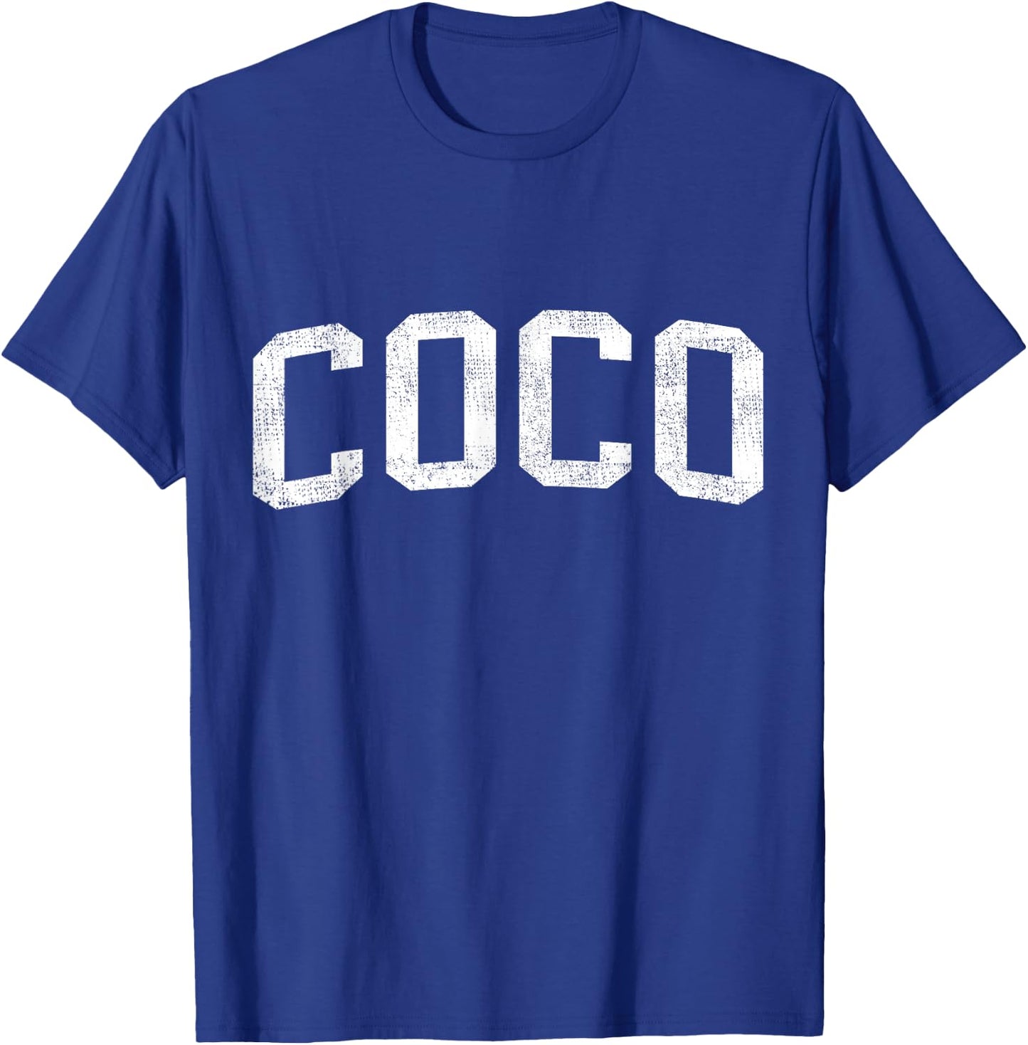 Coco Family Matching Vintage Mother's Day Coco Classic Bold Font Coco Birthday Gift T-Shirt - T-Shirt | Royal