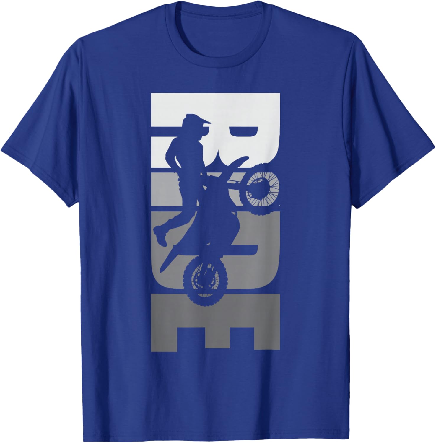 Ride: Dirt Bike Motocross Motorbike MX Off-Road Life Passion T-Shirt - T-Shirt | Royal