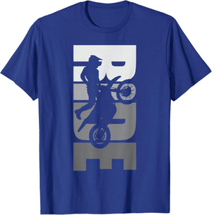 Ride: Dirt Bike Motocross Motorbike MX Off-Road Life Passion T-Shirt - T-Shirt | Royal