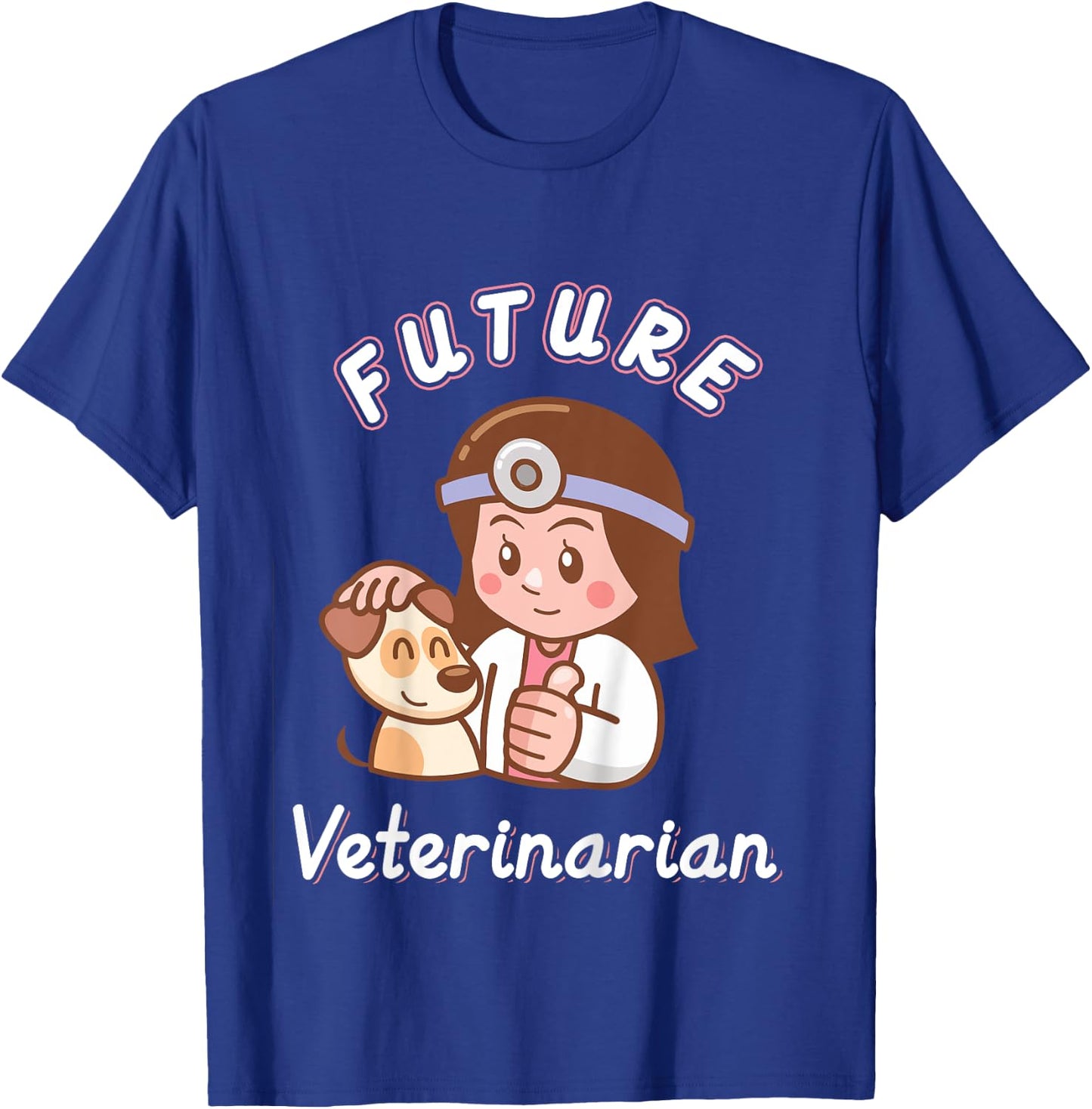 Kids Future Veterinarian Shirt Vet Costume Animal Lover T-Shirt - T-Shirt | Royal