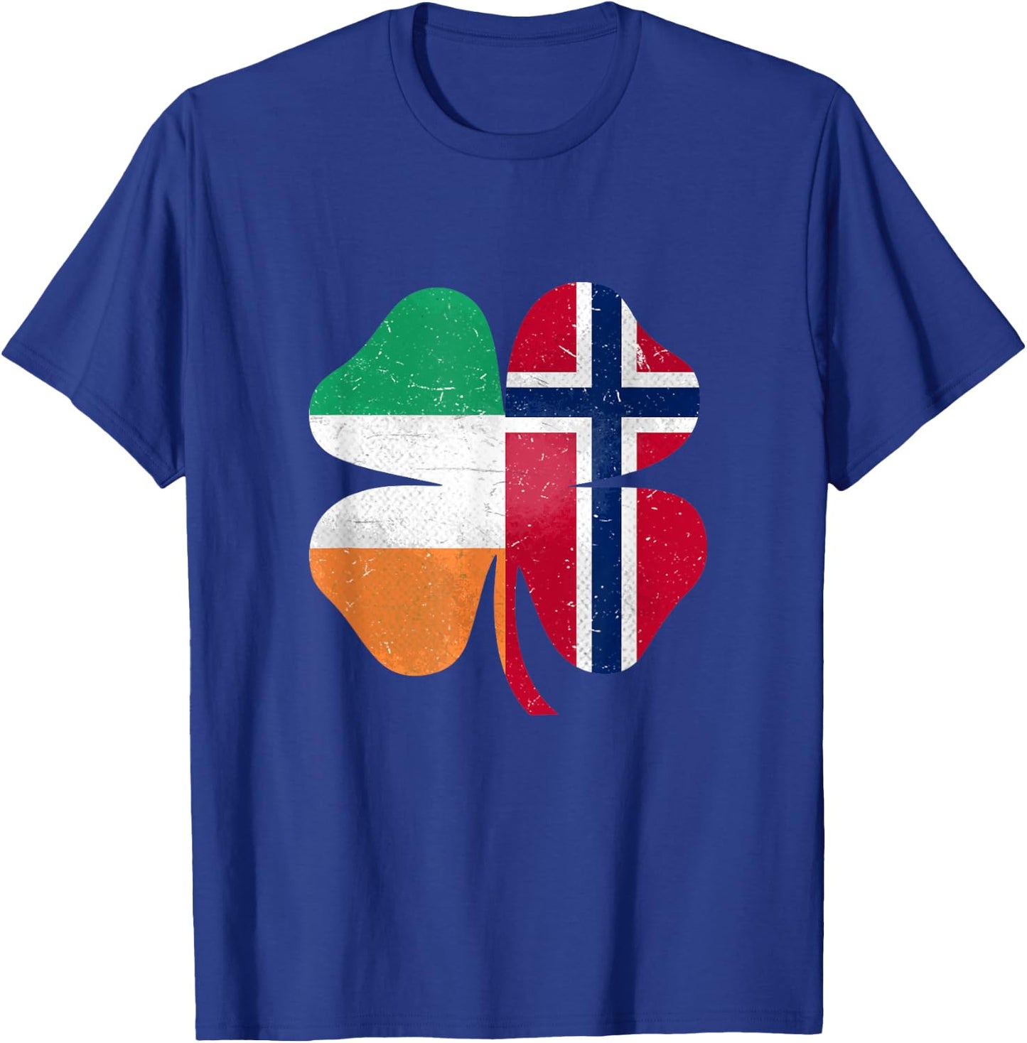 Norwegian Irish Shamrock Norway Ireland St. Patrick's Day T-Shirt - T-Shirt | Royal