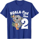 2 Year Old Koala Birthday Koalafied Girl Cute 2nd Girls Gift T-Shirt - T-Shirt | Royal