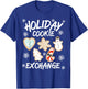 Holiday Cookie Baking Xmas Christmas Cookie Exchange Santa T-Shirt - T-Shirt | Royal