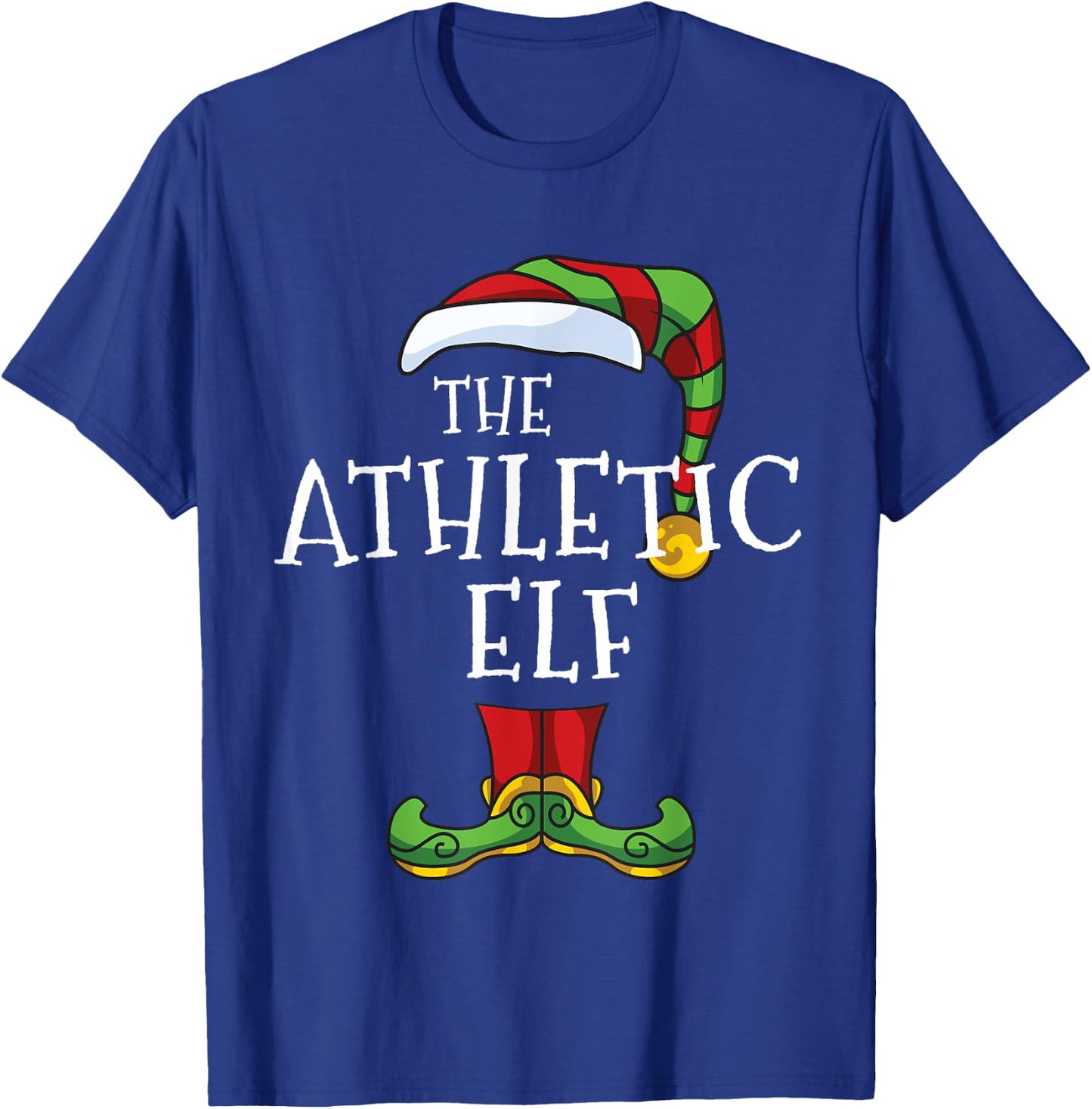 Athletic Elf Family Matching Christmas Group Funny Holiday T-Shirt - T-Shirt | Royal