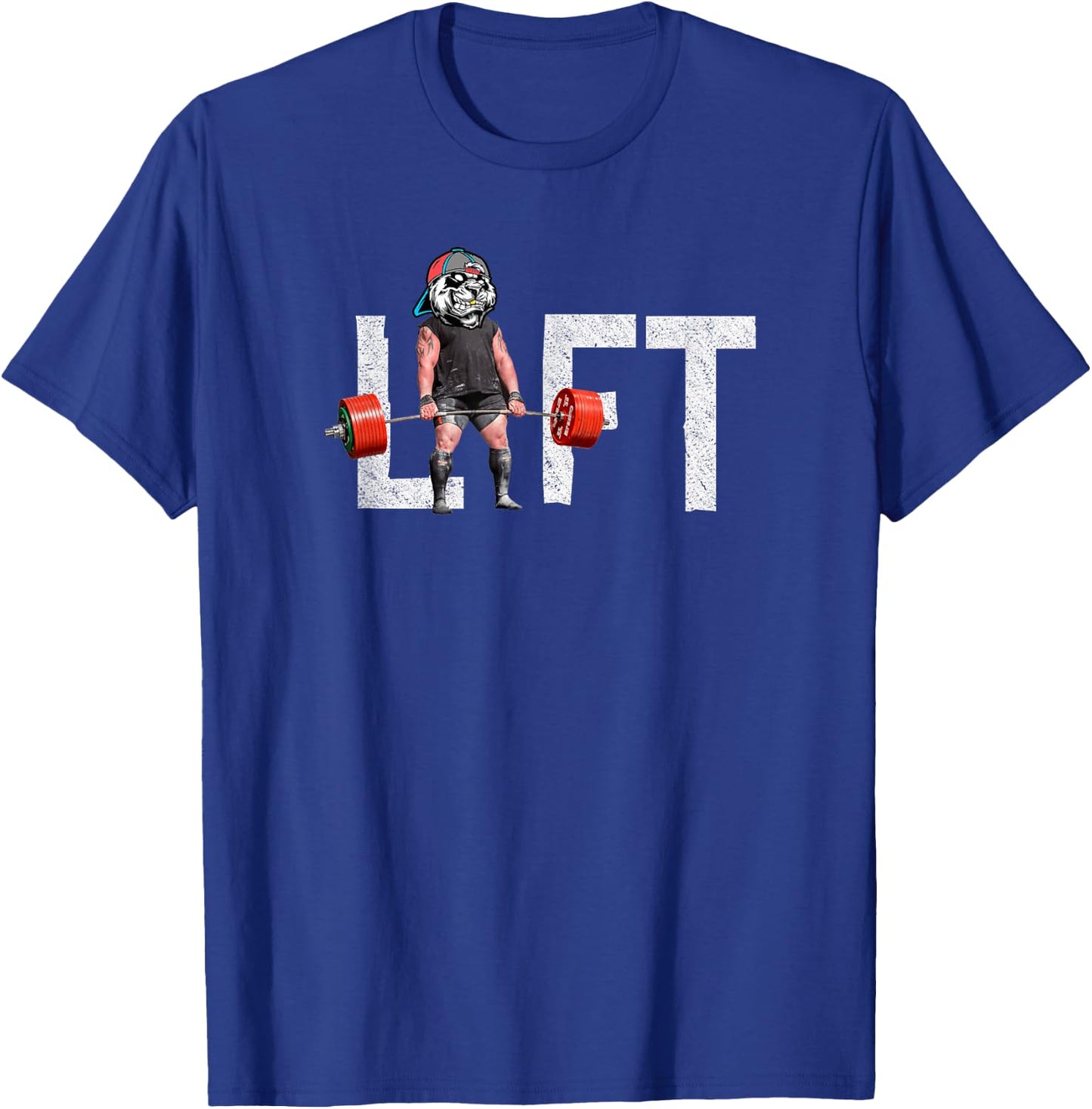 Lift Panda - Weight Lifting - Gym Shirt Work Out - Deadlift T-Shirt - T-Shirt | Royal