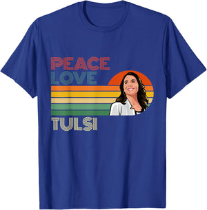 Tulsi Gabbard for First Female President 2028 America USA T-Shirt - T-Shirt | Royal