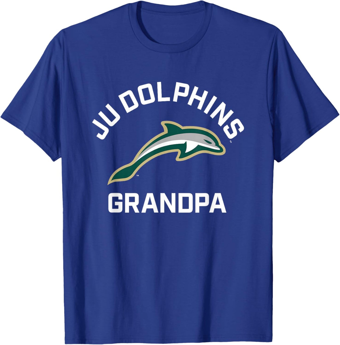 Jacksonville University Dolphins Arched Grandpa T-Shirt - T-Shirt | Royal