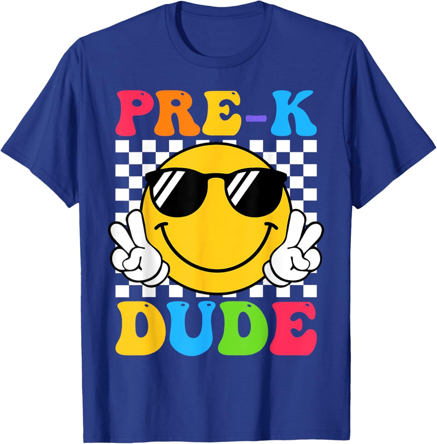Groovy Pre-K Dude First Day of Preschool Back to School T-Shirt - T-Shirt | Royal