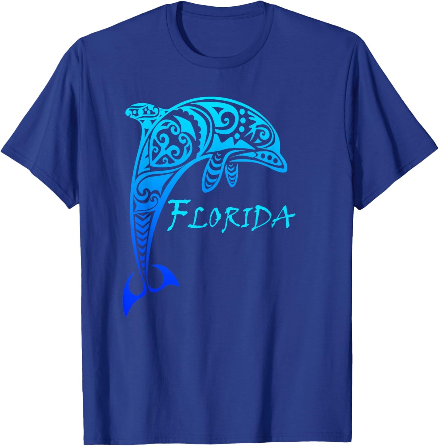 Florida Vacation Vintage Retro Dolphin Small T-Shirt - T-Shirt | Royal