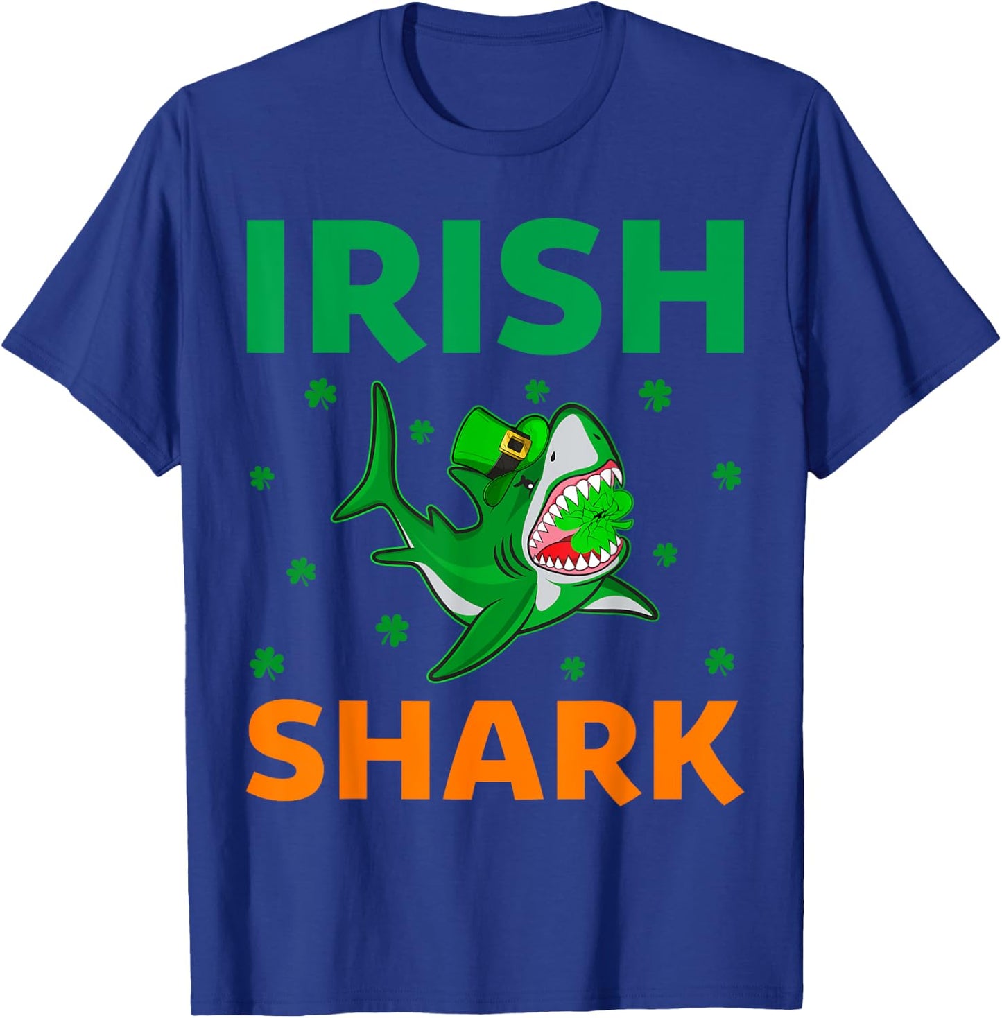 Shark Lover Leprechaun Lucky Irish Shark St. Patrick's Day T-Shirt - T-Shirt | Royal