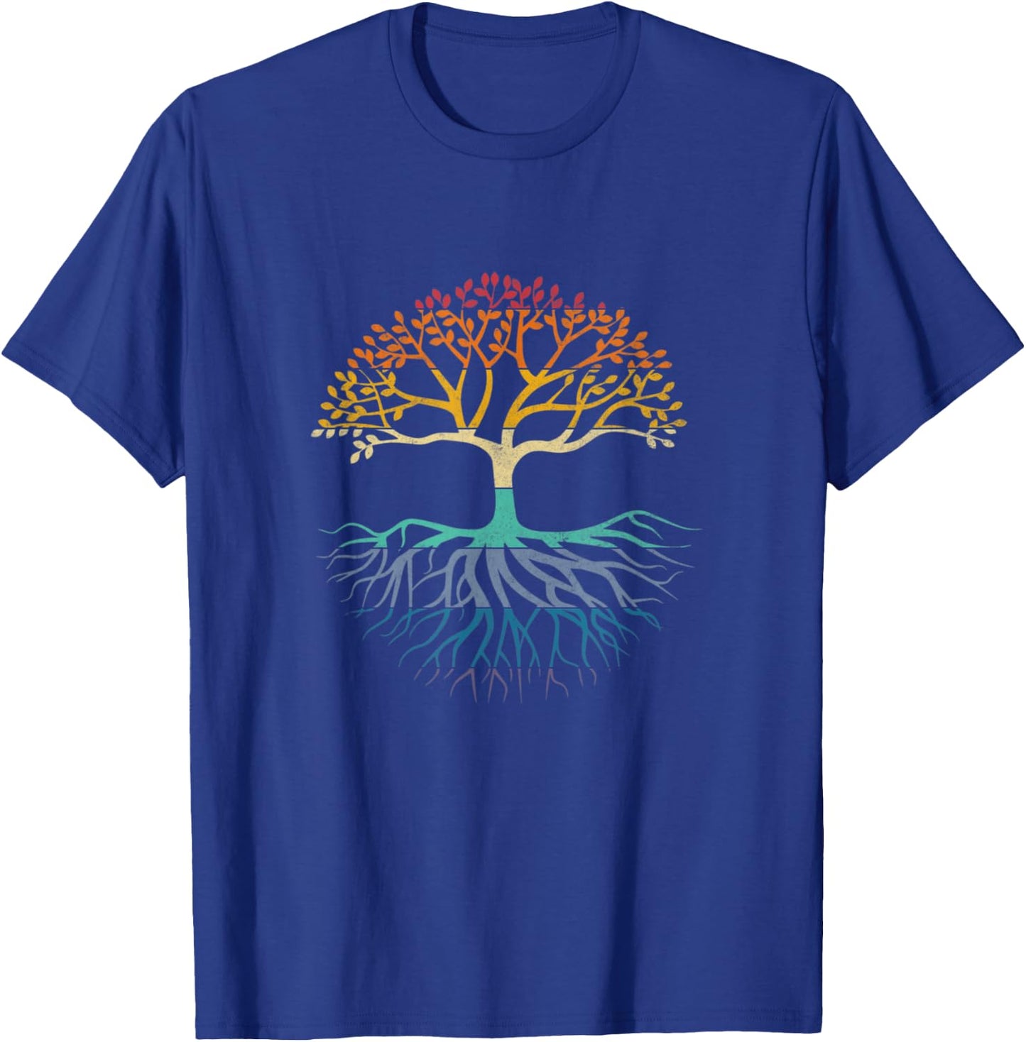 Tree of Life Retro Sun Vintage Hippy T-Shirt - T-Shirt | Royal